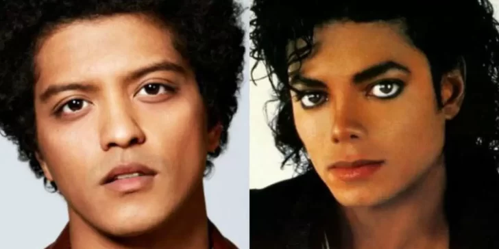 Bruno Mars y la teoría que dice que el cantante es hijo de la fallecida estrella del pop, Michael Jackson.